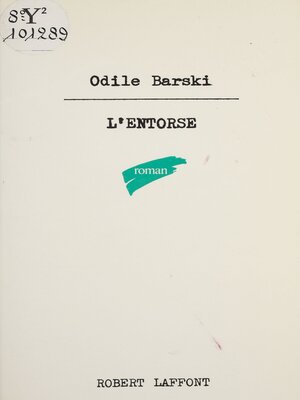 cover image of L'Entorse